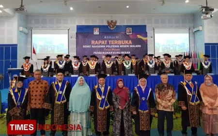 Polinema Kukuhkan 5 Guru Besar Baru dari Berbagai Bidang Keilmuan