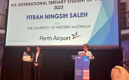 Puteri Asal Ternate Dinobatkan Sebagai Western Australia International Tertiary Student of the Year 2023