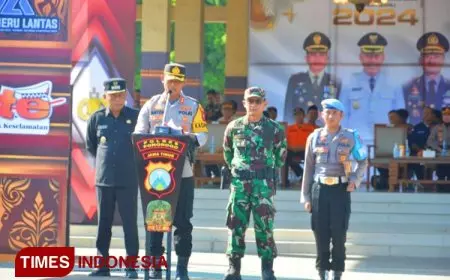 Kapolres Ponorogo Pimpin Langsung Apel Gelar Pasukan Operasi Lilin Semeru 2023