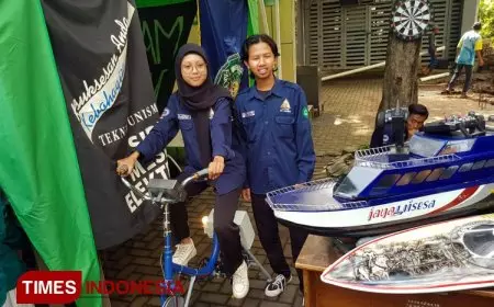 Melihat Sepeda Statis Penghasil Listrik Buatan Mahasiswa Unisma