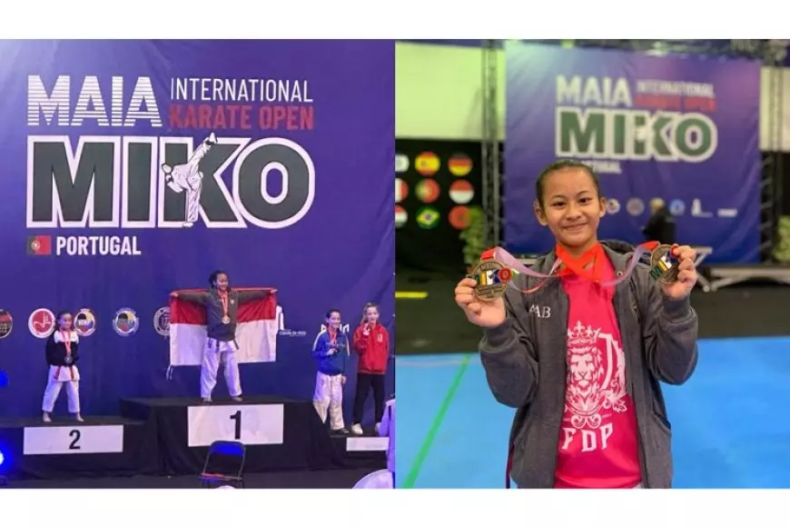 Bikin Bangga, Siswi Asal Banyuwangi Sabet Dua Emas Kejuaraan Karate Dunia di Portugal