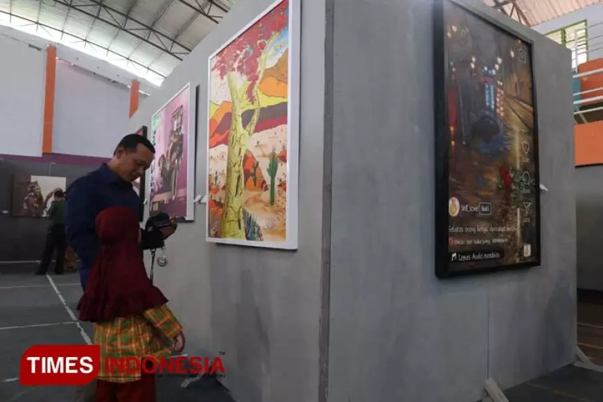 Pelukis Jombang Sejukan Tahun Politik dengan Pameran Lukisan
