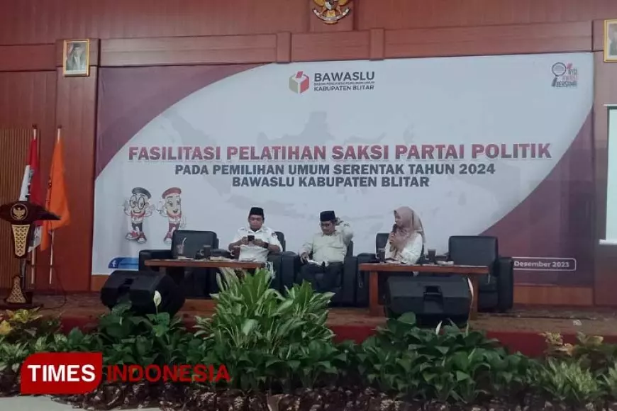 Bawaslu Kabupaten Blitar Bekali Partai Politik Terkait Saksi Pemilu Serentak 2024