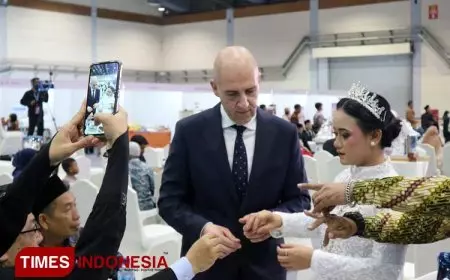 Menarik, Pria Italia Ikutan Nikah Massal Ditjen Bimas IsIam Kemenag di DevX JCC