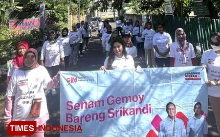 Senam Sehat dan Bagi Susu: Dukungan Relawan GIM untuk Prabowo-Gibran