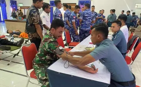 Donor Darah Warnai HUT Ke-78 Pomal, Danpuspomal: Wujud Kepedulian TNI AL pada Masyarakat 