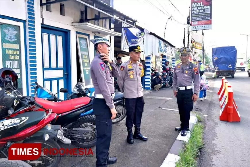 Tingkatkan Pelayanan dan Kelancaran Lalu Lintas, Polresta Magelang Gelar Strong Point Rutin