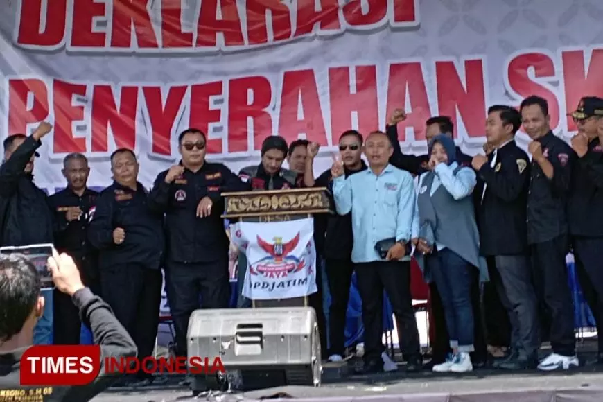 GRIB Jaya se&#45;Jatim Deklarasi Dukungan, Kawal Pemenangan Capres Prabowo Satu Putaran