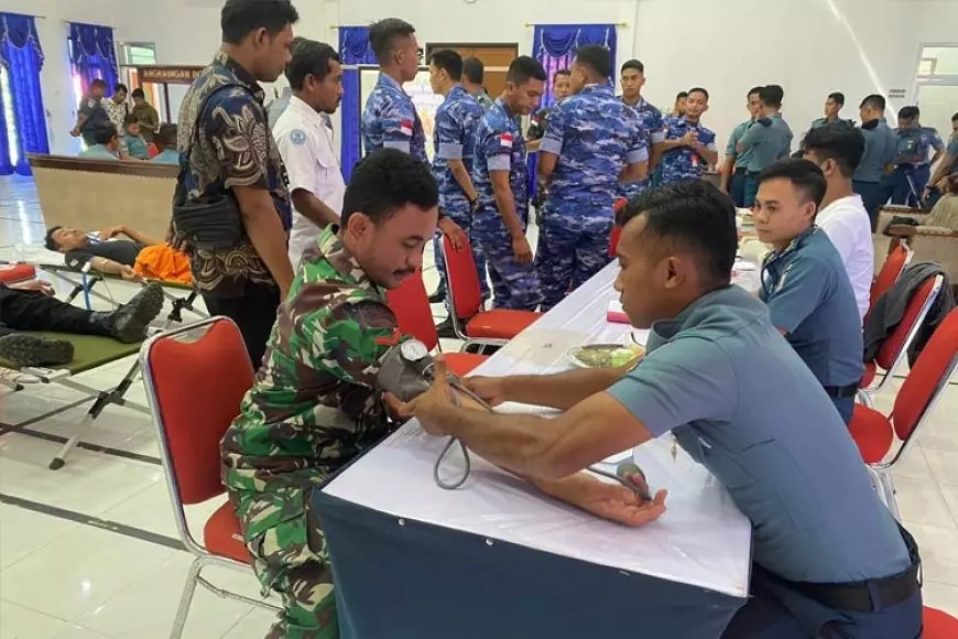 Donor Darah Warnai HUT Ke&#45;78 Pomal, Danpuspomal: Wujud Kepedulian TNI AL pada Masyarakat 