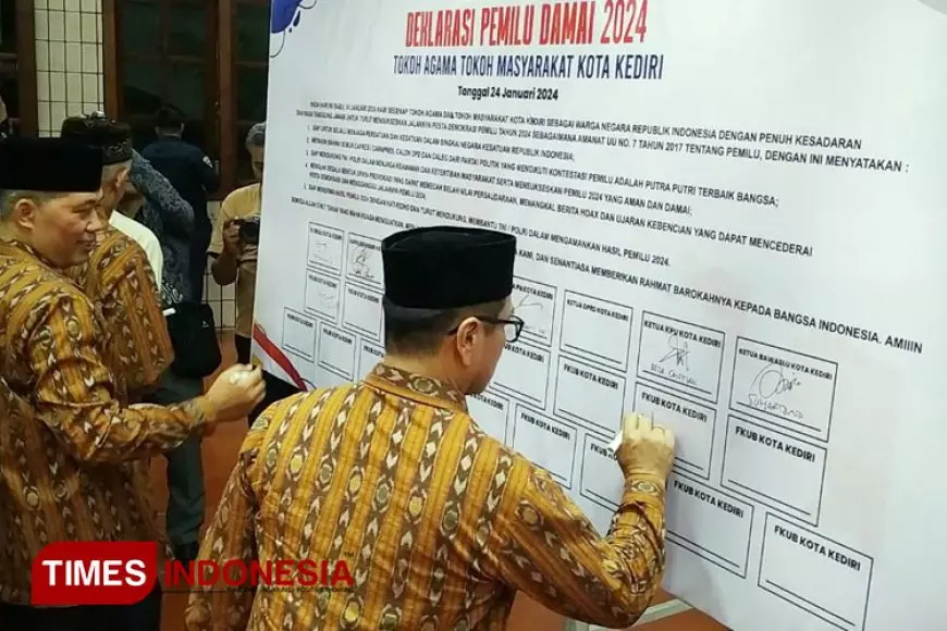 Jaga Persatuan, Toga&#45;Tomas Kota Kediri Komitmen Ciptakan Pemilu Damai 2024