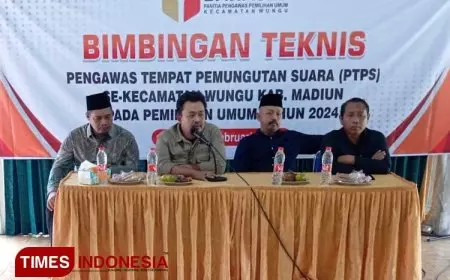 Bimtek PTPS se-Kecamatan Wungu Asah Kemampuan Pengawasan Pemilu di Madiun