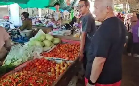 Anggota DPR RI Rachmat Hidayat Tinjau Kenaikan Harga Sembako di Pasar Tradisional Mataram