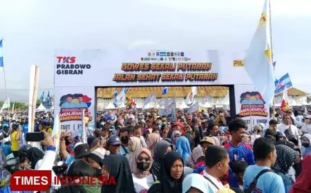 Gowes dan Jalan Sehat Sekali Putaran di Banyuwangi, Menangkan Prabowo-Gibran