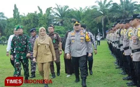 Apel Gelar Pasukan Pemilu 2024, Kapolresta Banyuwangi Jamin Netralitas TNI Polri