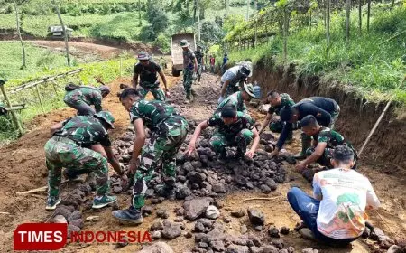 Satgas TMMD Kodim 0617 Majalengka Percepat Pembangunan Jalan Sukamanah-Wiranyana