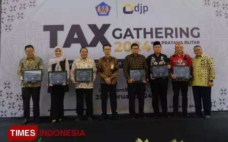 Penerimaan Pajak Tembus Rp437,29 Miliar, KPP Blitar Beri Penghargaan Wajib Pajak