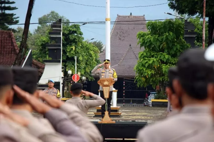 Polres Banjarnegara Gelar Apel Kesiapan Personel Pengamanan TPS Pemilu 2024