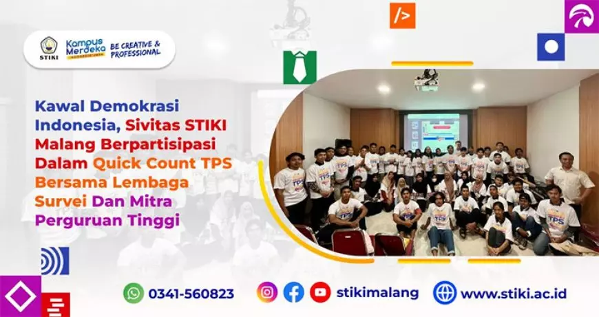 Kawal Demokrasi Indonesia, Sivitas STIKI Malang Berpartisipasi Dalam Quick Count TPS Bersama Lembaga Survei dan Mitra Perguruan Tinggi