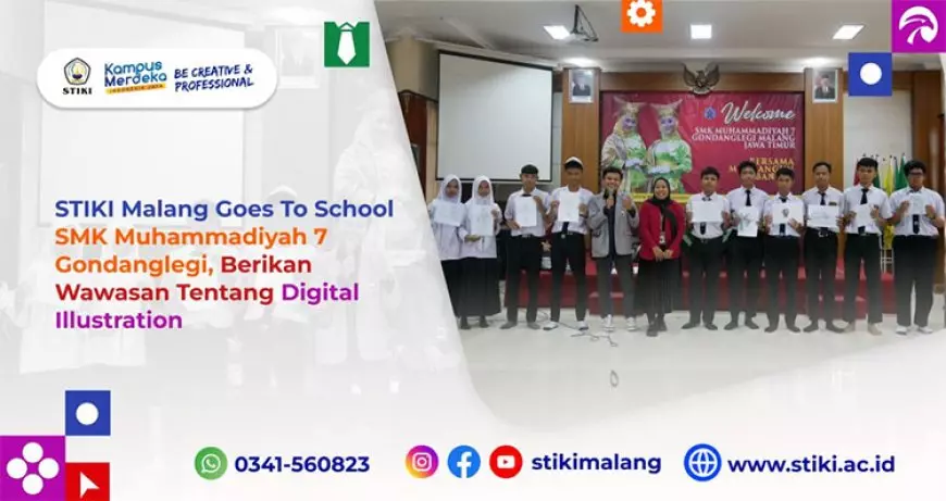 STIKI Malang Goes To School SMK Muhammadiyah 7 Gondanglegi, Bagikan Wawasan Digital Illustration
