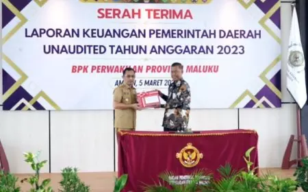Wakil Gubernur Maluku Apresiasi BPK saat Serah Terima LKPD 2023