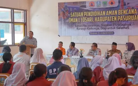 Kalaksa BPBD Jatim Minta Para Sivitas Sekolah Ikut Berkolaborasi Tanggulangi Bencana 