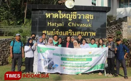 FK Unisma Malang Praktikkan Program Diet Dengan Water Aerobic Bersama Hatyai Chivasuk Public Health Center