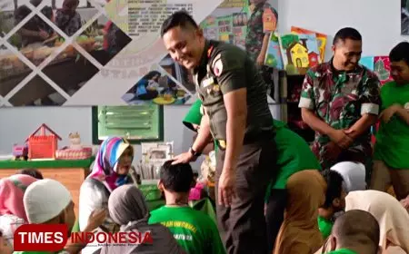 Dandim 0818 Malang-Batu Beri Santunan dan Fasilitasi Kebutuhan Kemandirian Difabel