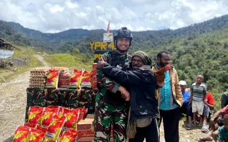 Satgas Yonif 433/JS Akhiri Penugasan 9 Bulan di Nduga Papua dengan Bakti Sosial