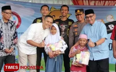 Kodim 0612/Tasikmalaya Berbagi 224 Parcel Lebaran untuk Anak Yatim Piatu