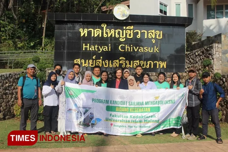 FK Unisma Malang Praktikkan Program Diet Dengan Water Aerobic Bersama Hatyai Chivasuk Public Health Center
