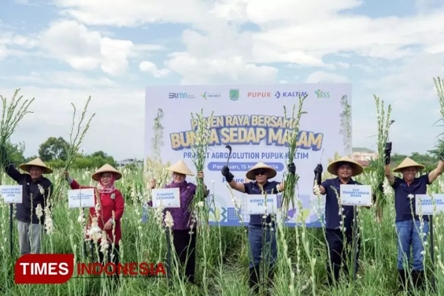 Tingkatkan Produktivitas Petani Hampir 17 Persen, Pupuk Kaltim Panen Raya Sedap Malam Perdana di Rembang