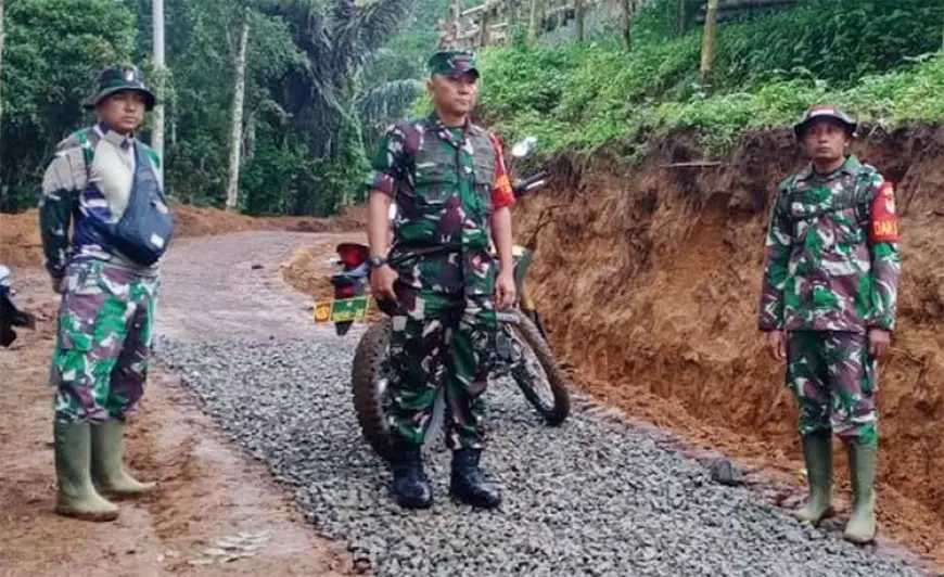 Sumringah Wajah Warga Desa Cipasung Majalengka, Berkah Hadirnya Satgas TMMD