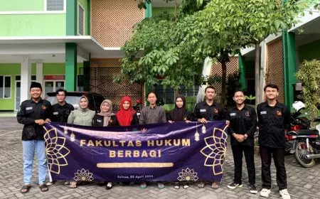 Raih Kemuliaan Bulan Ramadan, BEM-DPM Fakultas Hukum Unisla Bagikan Ratusan Takjil dan Sembako