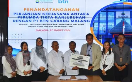 Perumda Tirta Kanjuruhan Tandatangani Perjanjian Kerjasama untuk Optimalisasi Layanan Air Minum