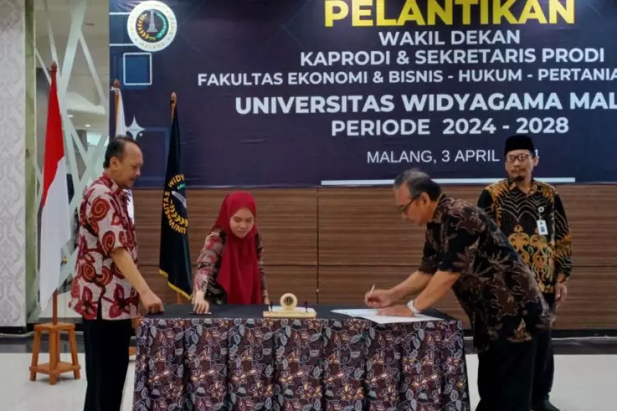 Pelantikan Pejabat Baru di Universitas Widyagama Malang, Ini Harapan Rektor