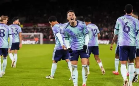 Arsenal Raih Kemenangan Tandang 3-1 atas Brentford