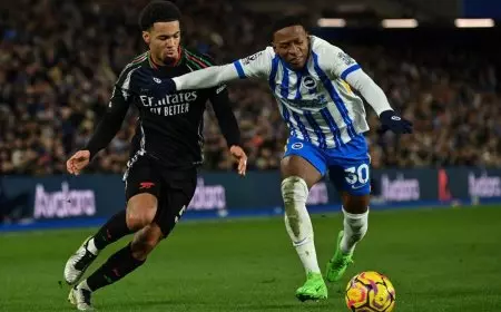Brighton Tahan Imbang Arsenal 1-1 di American Express Stadium