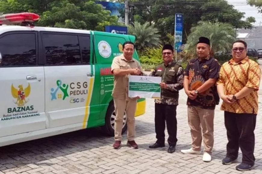 Kerjasama dengan BAZNAS Karawang, CSG Peduli Launching Branding Ambulance