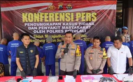 Polres Boyolali Ungkap 91 Kasus dalam Operasi Cipta Kondisi Kamtibmas Jelang Idul Fitri 1446 H