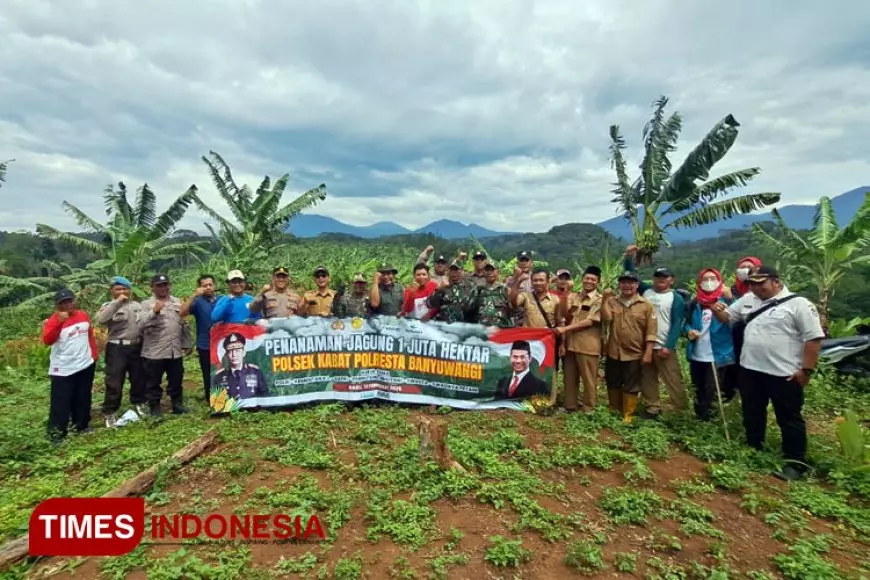 Terjang Medan Sulit, Polsek Kabat Banyuwangi Buktikan Komitmen Jaga Ketahanan Pangan Nasional