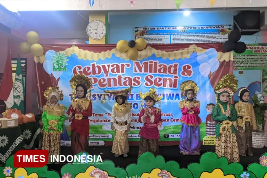 Semarak Milad Setengah Abad, Gebyar Pentas Seni Meriahkan TK Aisyiyah 2 Banyuwangi