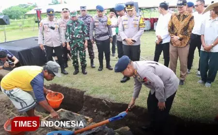Banyuwangi Bakal Punya Gedung Aula Brimob Kompi 4 Batalyon B Pelopor Sat Brimoda Jawa Timur