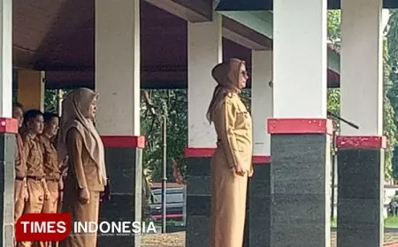 Pimpin Apel Gabungan Bupati Pangandaran Citra Pitriyami Ajak Semua Pegawai Bekerja Sama