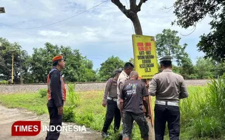 Begini Cara Polresta Banyuwangi Cegah Laka di Perlintasan KA Tanpa Palang Pintu Jelang Mudik