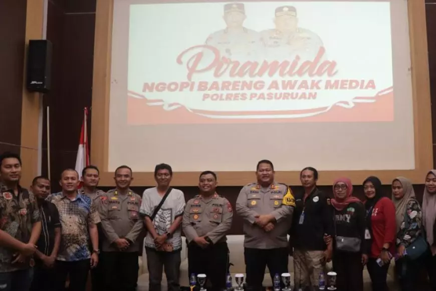 Polres Pasuruan Ajak Media Ngopi Bareng Untuk Tingkatkan Sinergitas