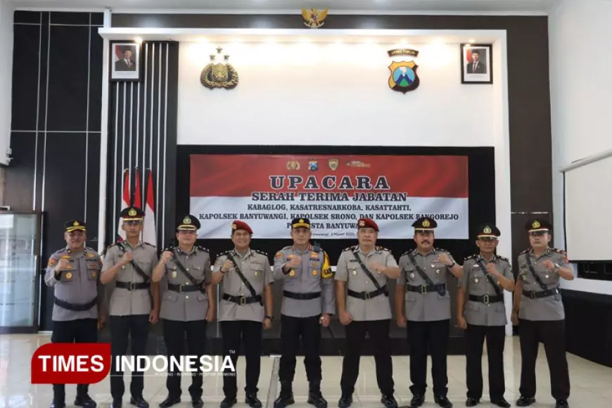 Mulai Kabag, Kasat dan Kapolsek Jajaran Polresta Banyuwangi Berganti Posisi, Berikut Rinciannya