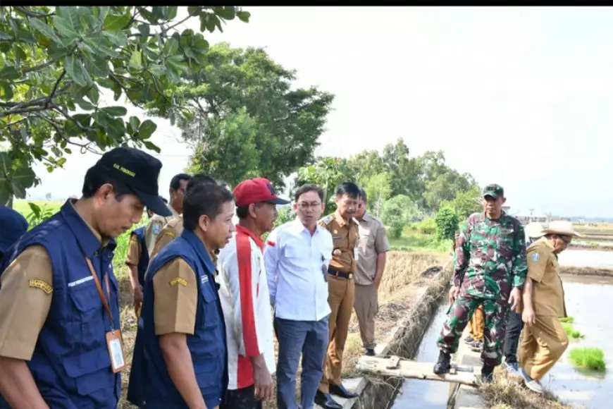 Dandim Ponorogo Dampingi Dirjen Tanaman Pangan Monitoring Percepatan LTT