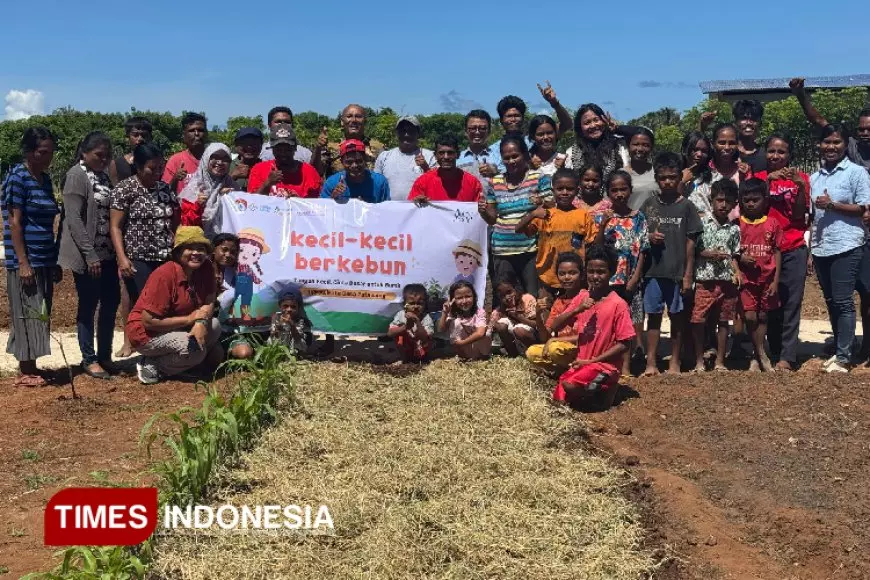 Anak&#45;anak Desa Patawang Sumba Timur Ikut Belajar Menanam di Agrowisata Patawang