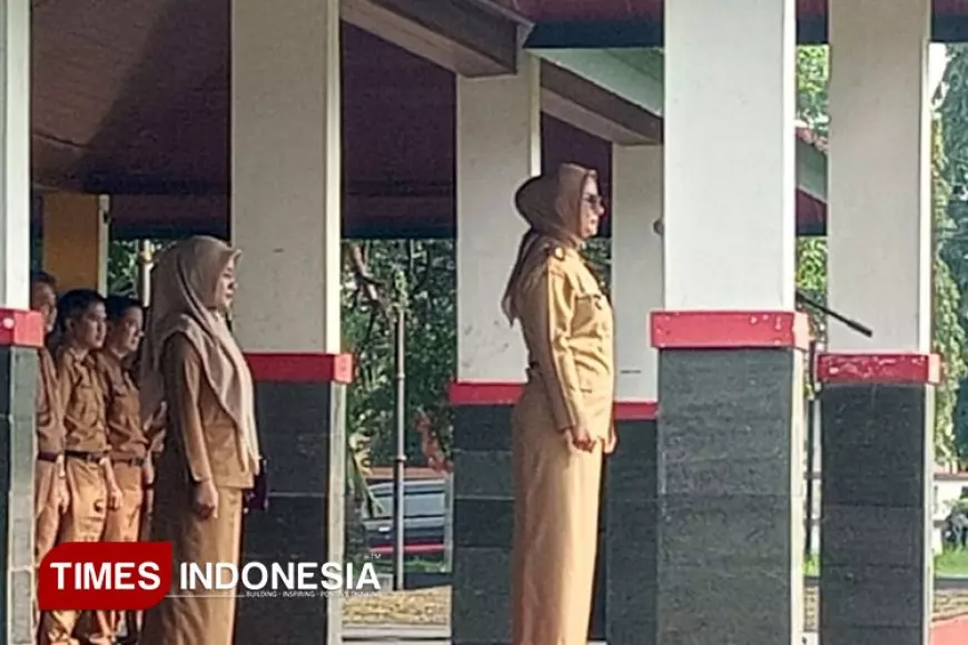 Pimpin Apel Gabungan Bupati Pangandaran Citra Pitriyami Ajak Semua Pegawai Bekerja Sama