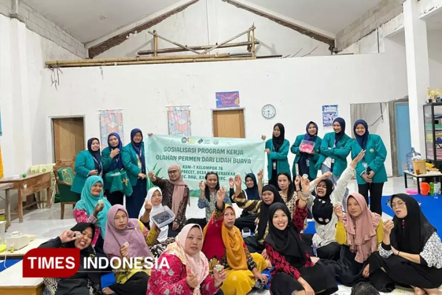 Mahasiswa KSM&#45;T Kelompok 78 Unisma Gelar Sosialisasi Program Kerja Olahan Permen Lidah Buaya